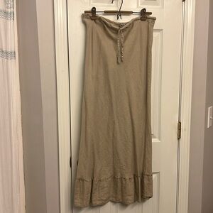 Linen full length skirt